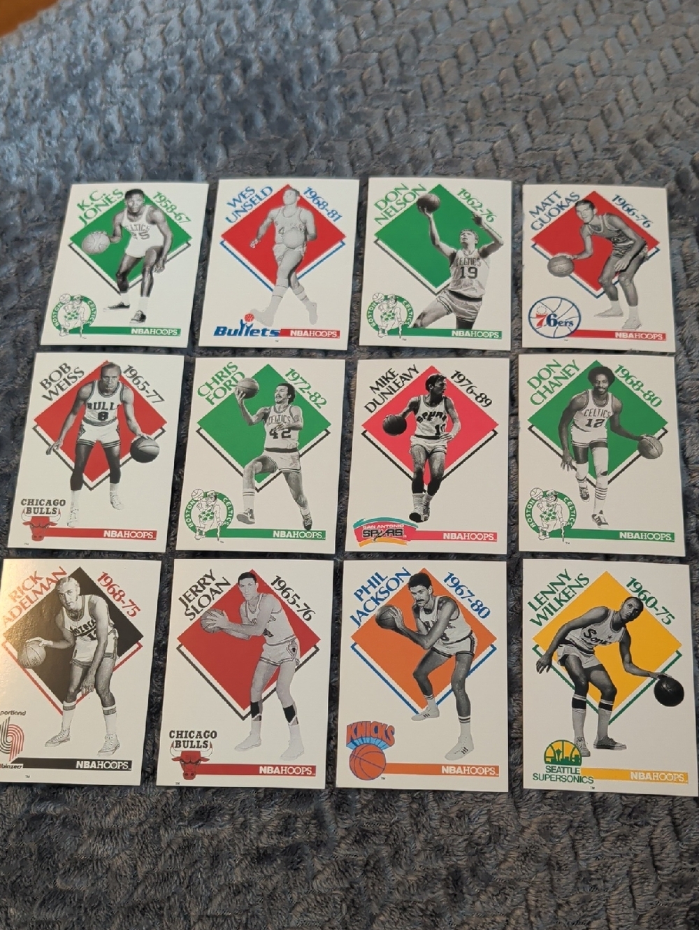 NBA Hoops 1990 Vintage Basketball Card Lot - Multi Color